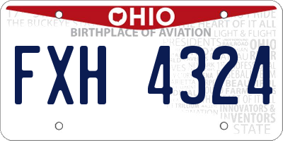 OH license plate FXH4324