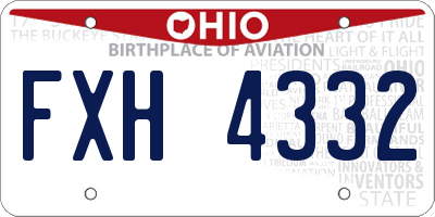 OH license plate FXH4332
