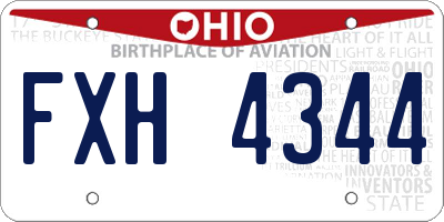OH license plate FXH4344
