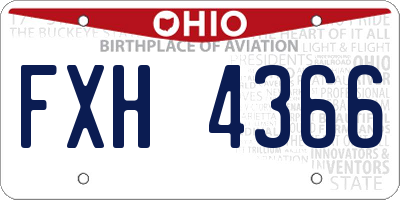 OH license plate FXH4366