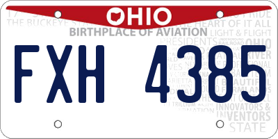 OH license plate FXH4385