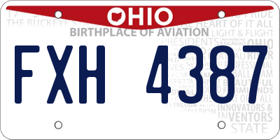 OH license plate FXH4387