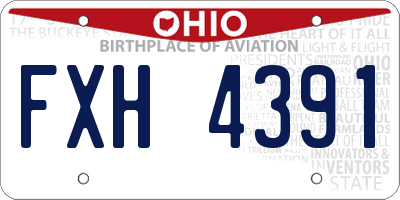 OH license plate FXH4391