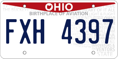OH license plate FXH4397