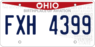 OH license plate FXH4399