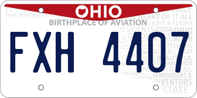 OH license plate FXH4407