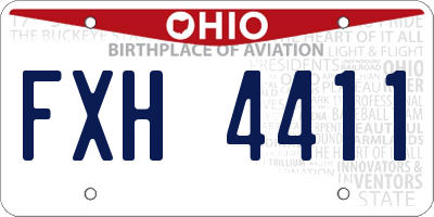 OH license plate FXH4411
