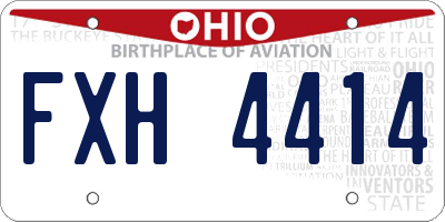 OH license plate FXH4414