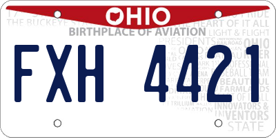 OH license plate FXH4421