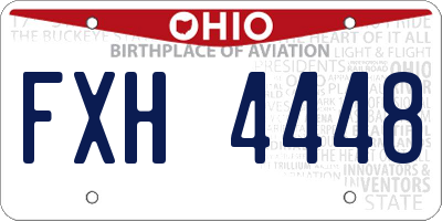 OH license plate FXH4448