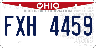 OH license plate FXH4459