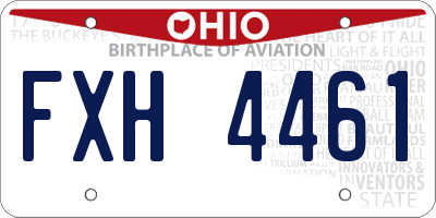 OH license plate FXH4461