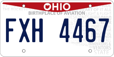 OH license plate FXH4467