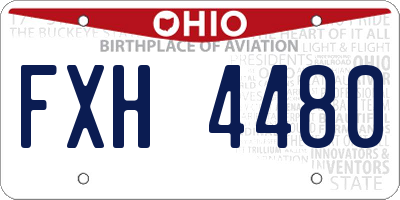 OH license plate FXH4480