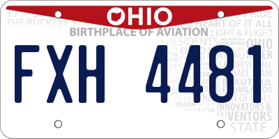 OH license plate FXH4481
