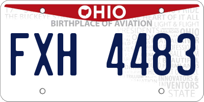 OH license plate FXH4483
