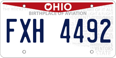 OH license plate FXH4492