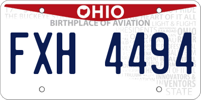 OH license plate FXH4494