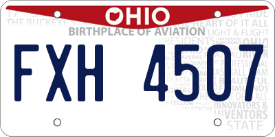 OH license plate FXH4507