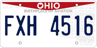 OH license plate FXH4516