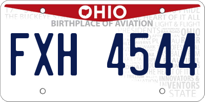 OH license plate FXH4544