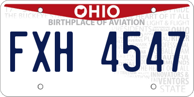 OH license plate FXH4547