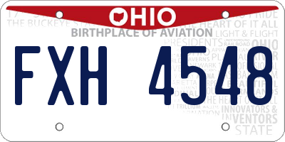 OH license plate FXH4548