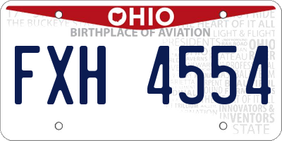 OH license plate FXH4554