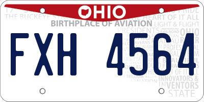 OH license plate FXH4564