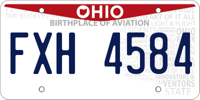 OH license plate FXH4584