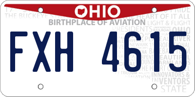OH license plate FXH4615