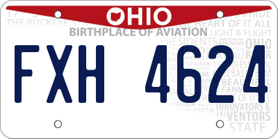 OH license plate FXH4624