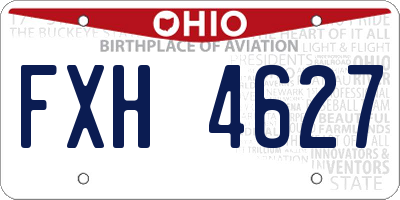OH license plate FXH4627