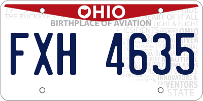OH license plate FXH4635
