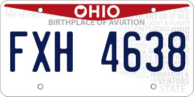 OH license plate FXH4638