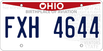 OH license plate FXH4644