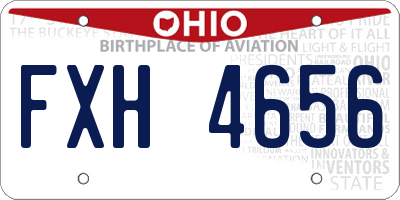 OH license plate FXH4656