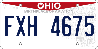 OH license plate FXH4675