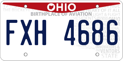 OH license plate FXH4686