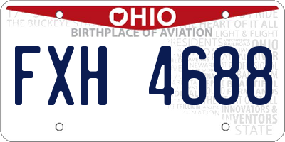 OH license plate FXH4688