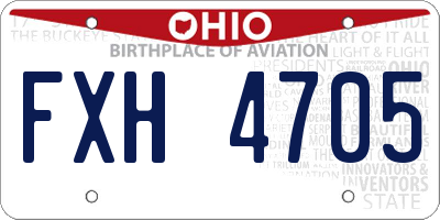 OH license plate FXH4705