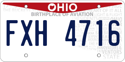 OH license plate FXH4716