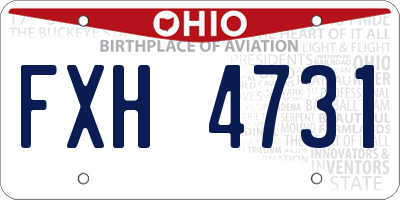 OH license plate FXH4731