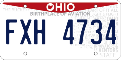 OH license plate FXH4734