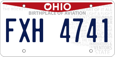 OH license plate FXH4741