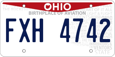 OH license plate FXH4742