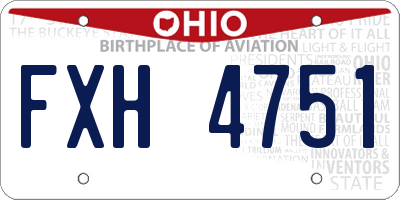 OH license plate FXH4751