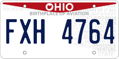 OH license plate FXH4764