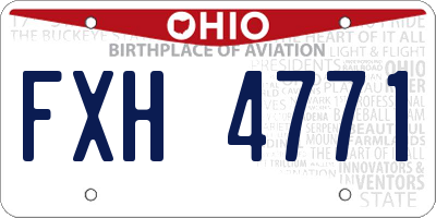 OH license plate FXH4771