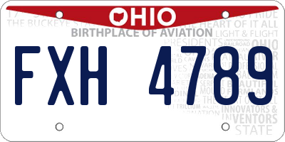 OH license plate FXH4789
